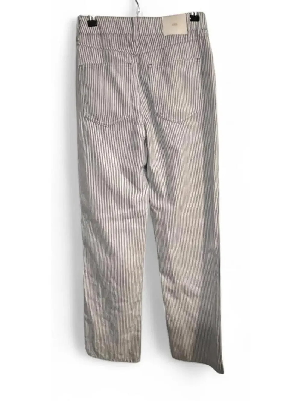 NWT Zara Coastal Grandmother Blue and White Striped Casual Pants, Size 2